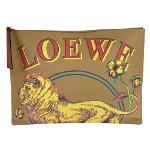 Brown Leather Loewe Clutch