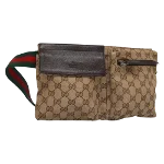 Beige Canvas Gucci Belt Bag