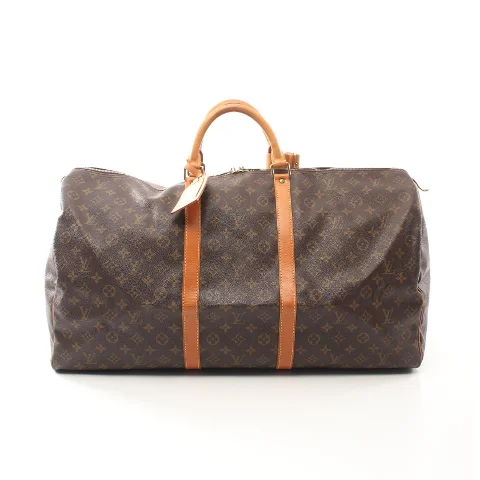 Brown Leather Louis Vuitton Keepall