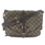 Brown Canvas Louis Vuitton Saumur