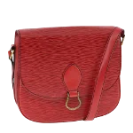 Red Leather Louis Vuitton Saint Cloud