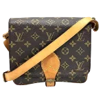 Brown Canvas Louis Vuitton Cartouchiere