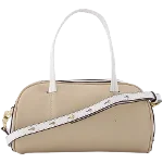 Beige Leather Manu Atelier Shoulder Bag