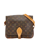 Brown Canvas Louis Vuitton Cartouchiere