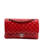 Red Leather Chanel Crossbody Bag