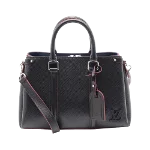 Black Leather Louis Vuitton Soufflot