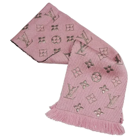 Pink Wool Louis Vuitton Scarf