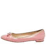 Pink Leather Prada Flat Shoes