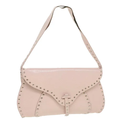 Pink Leather Celine Shoulder Bag