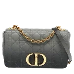 Grey Leather Dior Shoulder Bag