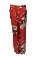 Red Fabric Etro Pants