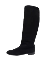 Black Fur Manolo Blahnik Boots