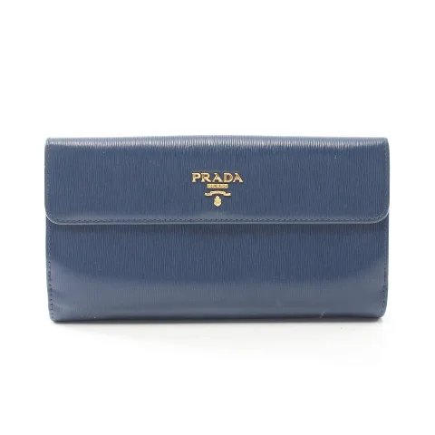 Navy Leather Prada Wallet