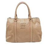 Beige Leather Carolina Herrera Handbag