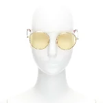 Gold Metal Victoria Beckham Sunglasses