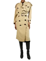 Beige Silk Burberry Coat