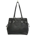 Black Leather Longchamp Tote