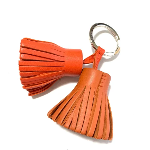 Orange Leather Hermès Key Holder
