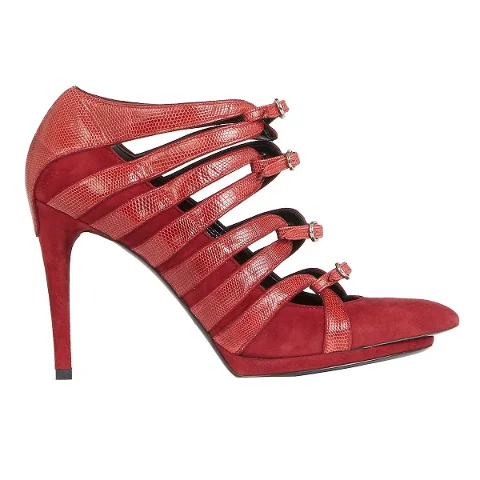 Red Suede Balenciaga Heels