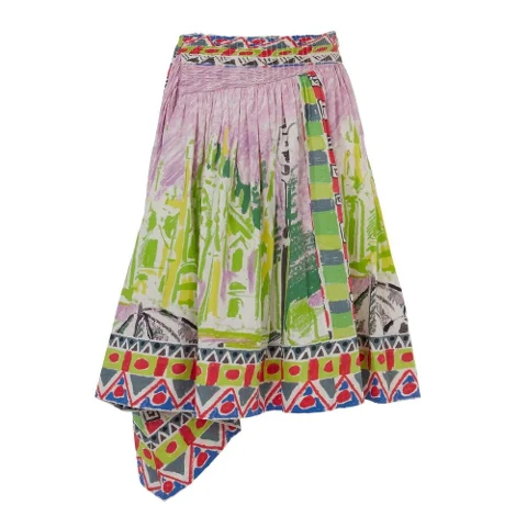 Multicolor Cotton Prada Skirt