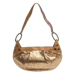 Gold Leather Moschino Shoulder Bag