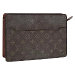 Brown Canvas Louis Vuitton Pochette Homme