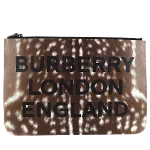 Brown Leather Burberry Clutch