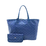 Blue Coated canvas Goyard St Louis Tote