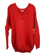 Red Cotton Balenciaga Sweater