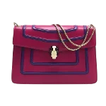 Purple Leather Bvlgari Shoulder Bag