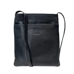 Black Leather Loewe Crossbody Bag