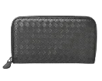 Black Leather Bottega Veneta Wallet