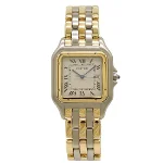 Beige Stainless Steel Cartier Watch