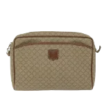 Beige Canvas Celine Clutch