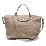 Beige Fabric Longchamp Handbag