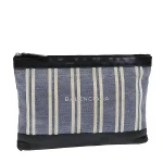 Blue Canvas Balenciaga Clutch