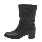 Black Leather Chanel Boots