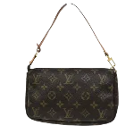 Brown Canvas Louis Vuitton Pochette Accessoires