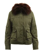 Green Cotton Yves Salomon Jacket