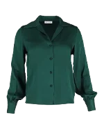 Green Satin Anine Bing Shirt