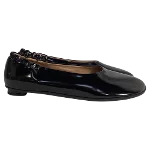 Black Leather Bottega Veneta Flats