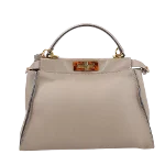 Beige Leather Fendi Peekaboo