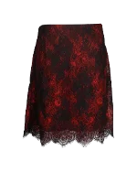 Red Nylon Alexander McQueen Skirt