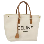 White Canvas Celine Tote