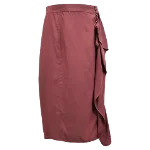 Burgundy Silk Yves Saint Laurent Skirt