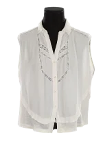 White Viscose Maje Top