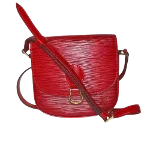 Red Leather Louis Vuitton Saint Cloud