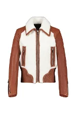 Brown Leather Barbara Bui Jacket