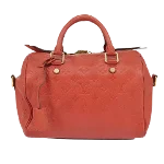 Red Leather Louis Vuitton Speedy