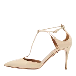 Beige Fabric Aquazzura Heels